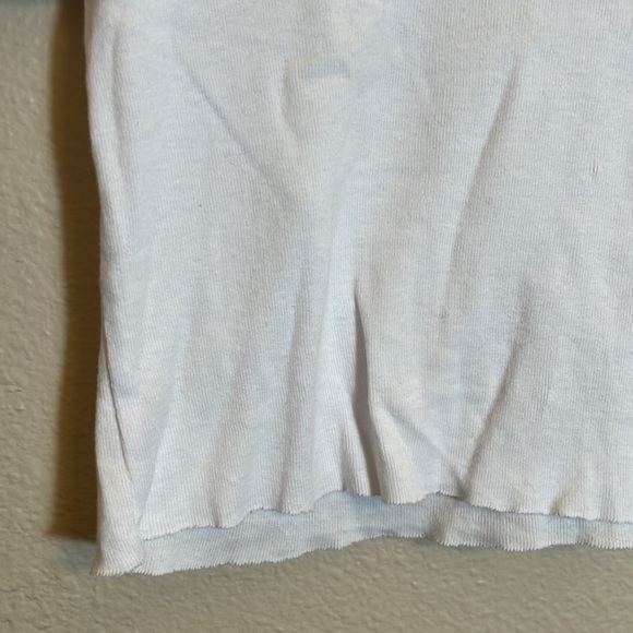John Galt Brandy Melville White Heaven Sent Cropped Shirt - Picture 6 of 9